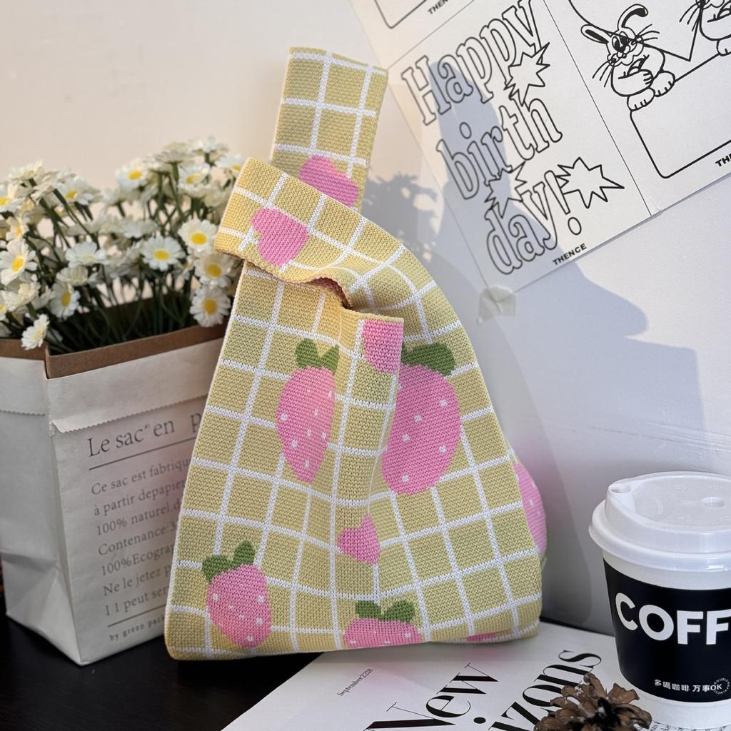 Geantă Tricotată cu Tematică Festivalul Bărcii Dragonului Geantă Cadou pentru Întâlnirea Companiei Geantă de Mână Cadou de Nuntă Geantă Zongzi Geantă Fericită pentru Bomboane