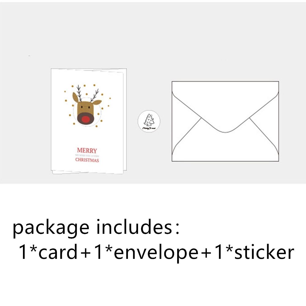 Stickers Wishes Card Merry Christmas Christmas Greeting Card Best Wishes Wishing Message Cards