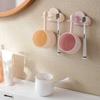 Home Brushing Cup Simple Mouthwash Couple Cup Straight Handle Punch-free Toothbrush Cup Holder Wall Mount Toothbrush Holder