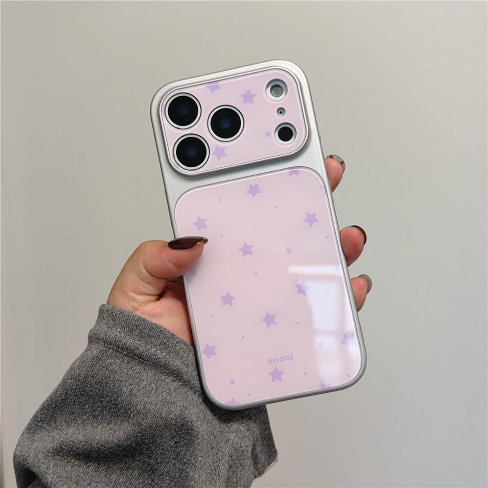 

Light Purple Star iPhone 17Pro Case - Drop-Proof, Stylish Korean Design for iPhone 14/15/16PM/17Pro 15