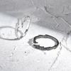 Hip Hop Zircon Lightning Open Rings for Men,Punk Metal Creative Adjustable Ring,Trendy Jewelry Gifts