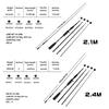 Casting Fishing Combo 2.1M/2.4M Carbon 4Tips Carbon Fishing Rod with Baitcasting Reel Travel Fishing