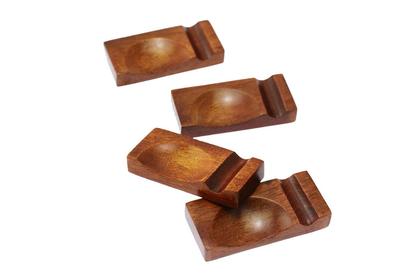 Speed Mao Japanese Modern Wooden Simple Chopstick Rests and Spoon Set of 4 Rests,