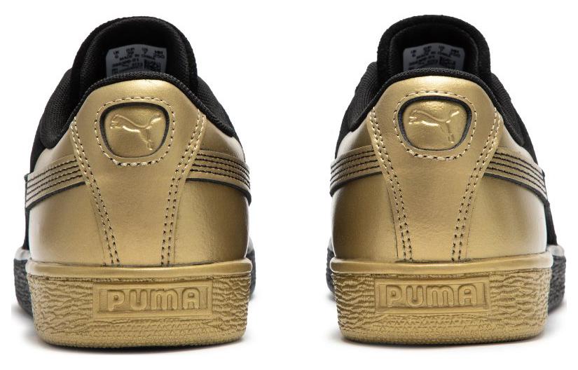 Men's Sneakers Puma Suede Black Gold Metallic