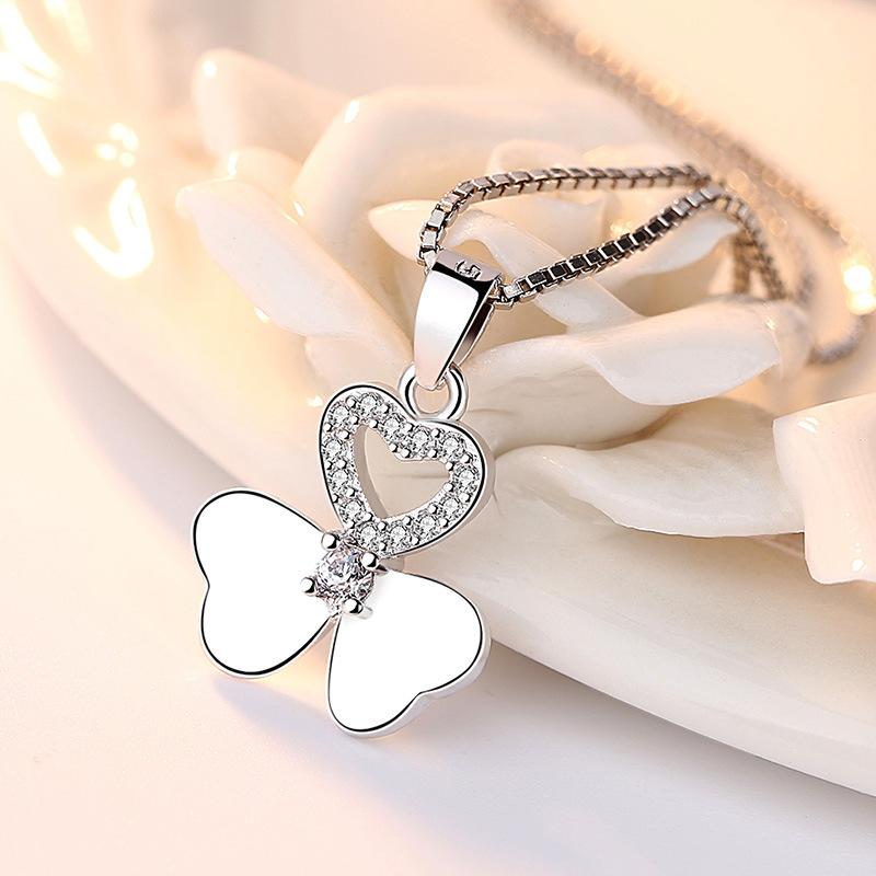 

New 925 Sterling Copper Necklace For Women Round Pendent Sparkling Pave CZ Necklace Fashion Anniversary Birthday Zircon Gifts
