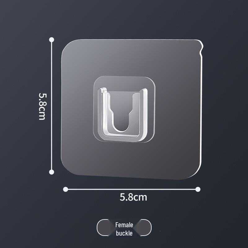 Punch-Free Transparent Multi-functional Wall Hook for Kitchen, Bathroom, or Door - Strong Adhesive, Traceless Design