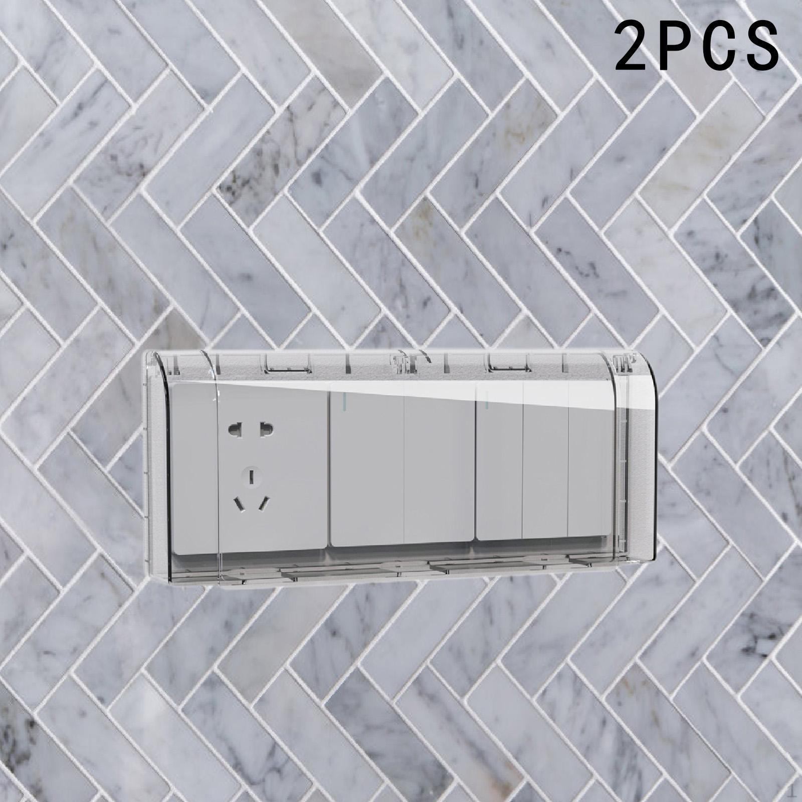 

2 Штуки Водонепроникні Кришки для Розеток Чохол Захист Вимикача Розеткові Коробки Для Вулиці Clear