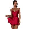2024 European & American Backless Satin Sling Dress: Women's Summer Fashion