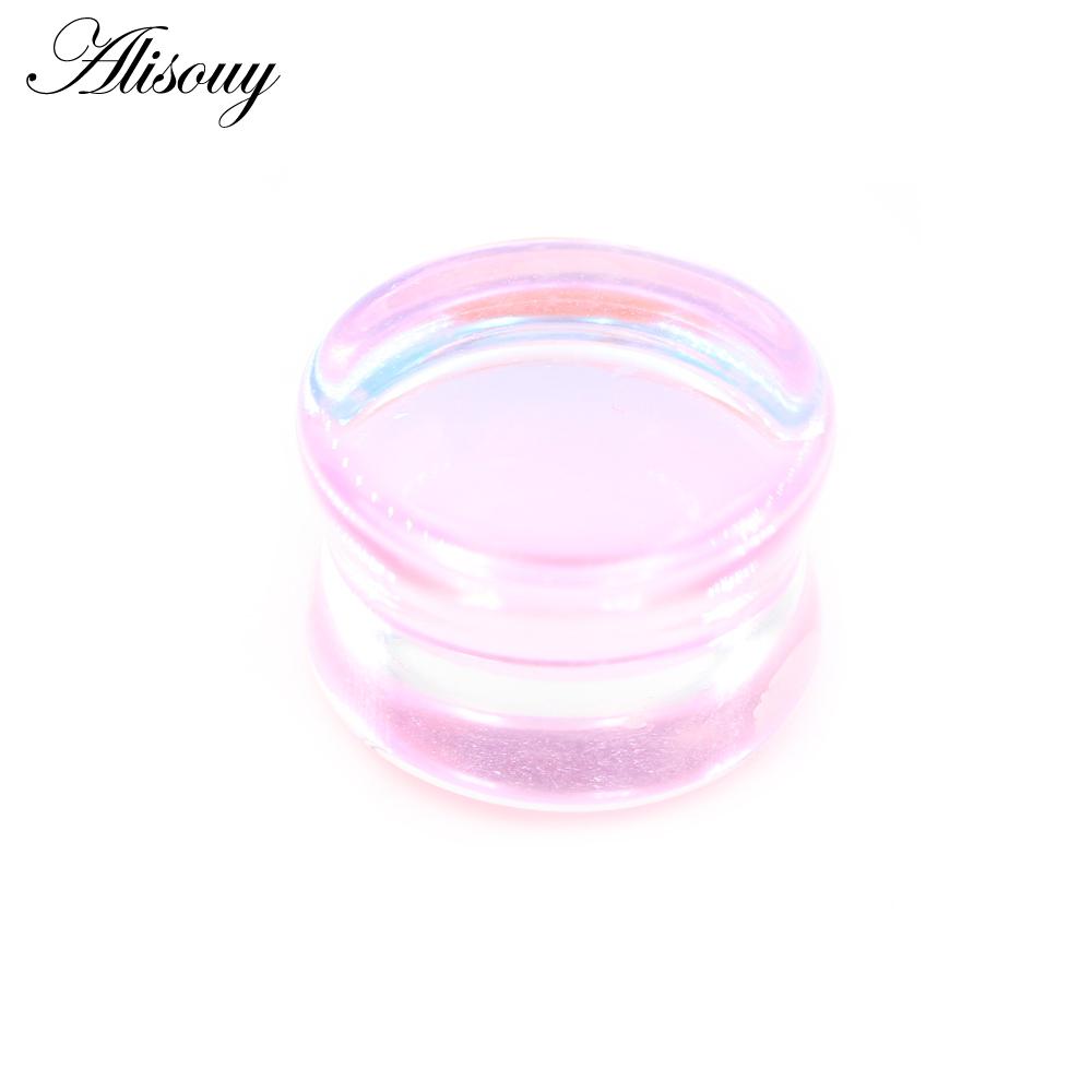 Alisouy 1PC 6mm-30mm Runde Glas Frauen Männer Ohr Stecker Tunnel Messgeräte Keil Expander Extender Ohrringe piercing Körper Schmuck