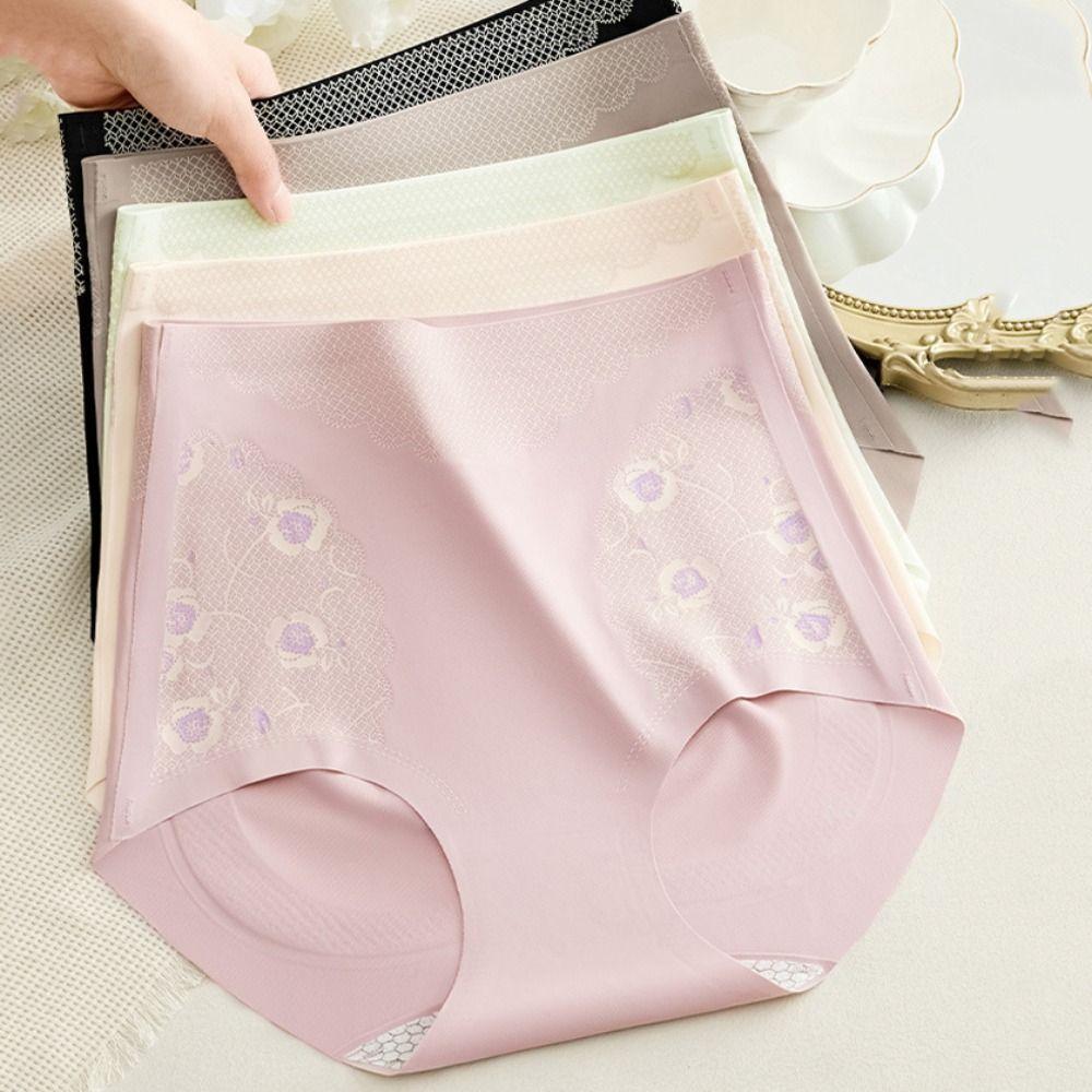 

Ice Silk Tummy Control Underwear Seamless Butt Lifting Panties Slimming Shapewear Ladies XL зелений