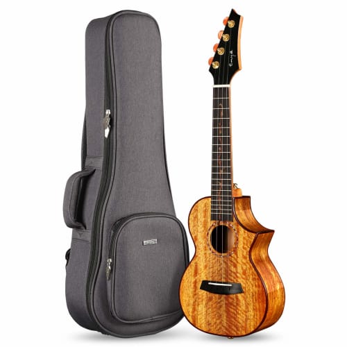 Enya EUT-MG6 EQ Enya Ukulele Tenor Electric Ukulele, Solid Mango Wood, Beautiful Grain, 25mm Cushion Case, A1U Pickup Included