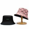New trendy brand bucket hat trendy men and women new fashion pot hat personalized color double-sided outdoor sun hat