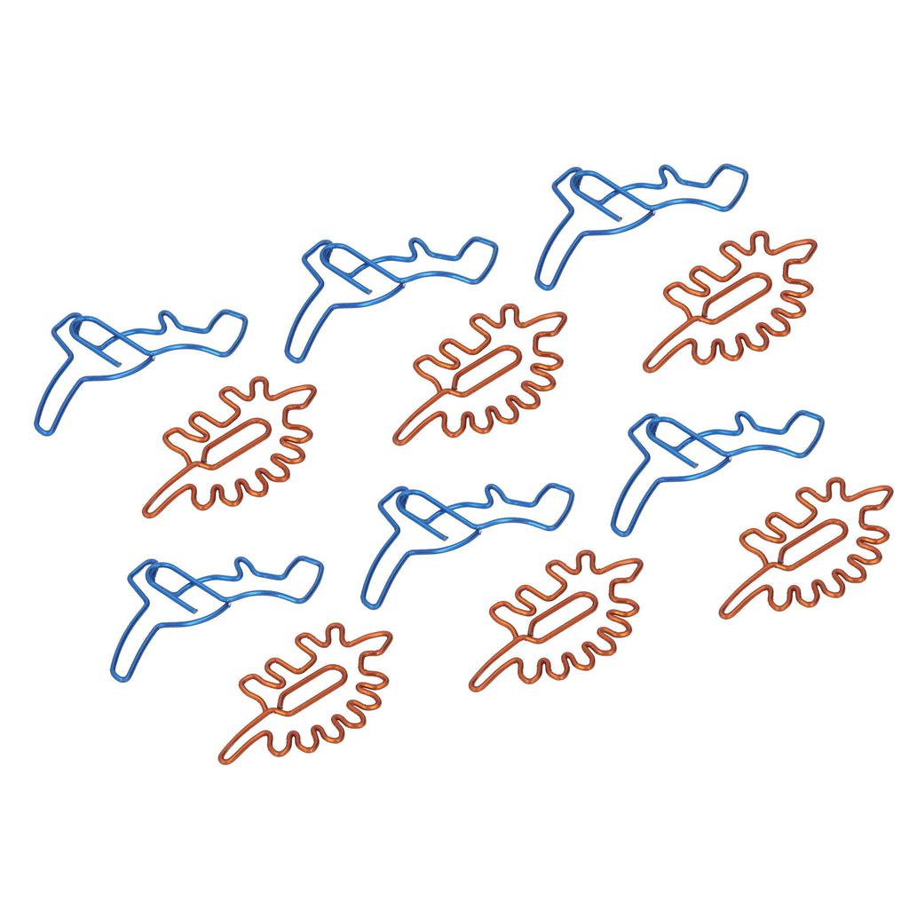 100Pcs Paper Clips Unique Dinosaur Shape Lightweight Portable Electroplating Process Metal Paperclip