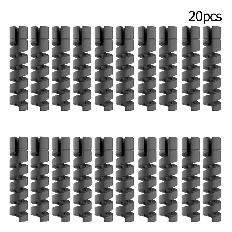 6/10/12/20pcs  Protector Silicone Charge Cable Spiral Winder Wire End Cord Savers Cover For Phone USB Charger Cable Accessories