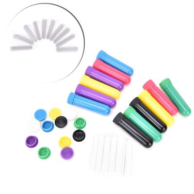 10Pcs Essential Oil Blank Nasal Inhaler Tubes, Muti Color Blank Nasal Containers