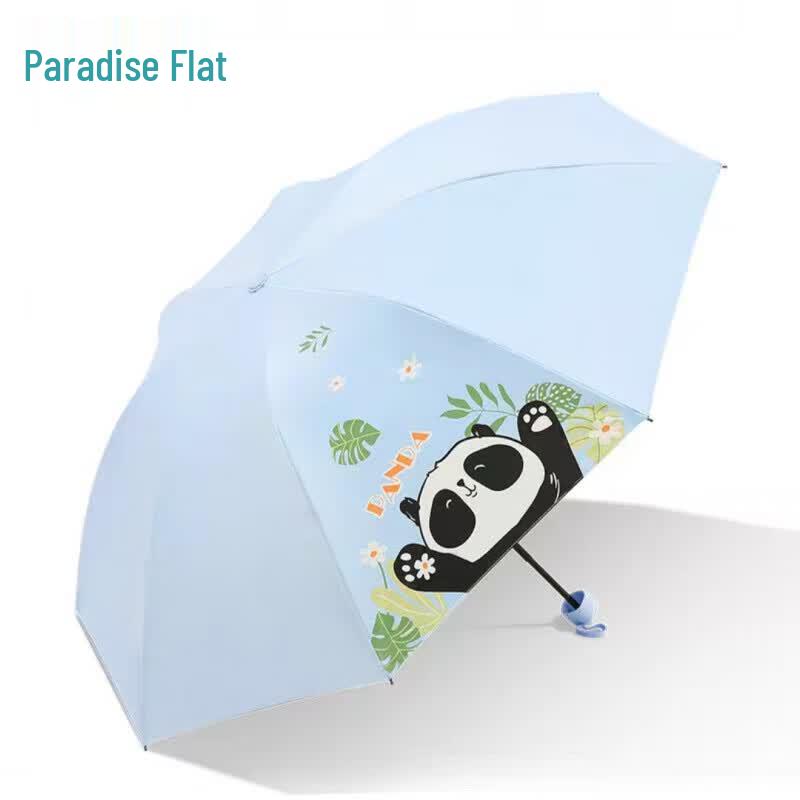 Panda Print Three-Fold UV Umbrella