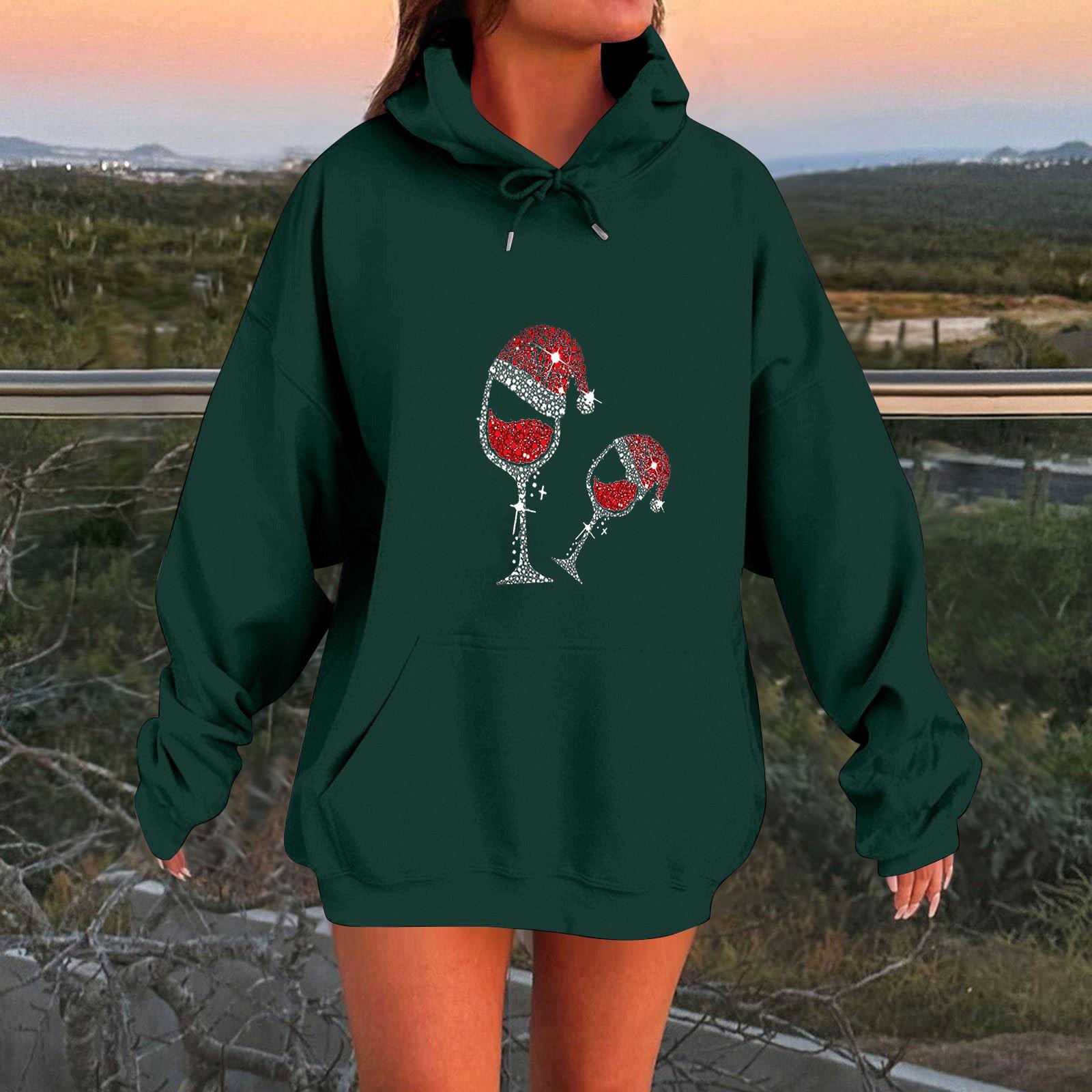 

Жіноча модна толстовка з принтом і довгим рукавом з круглим вирізом M