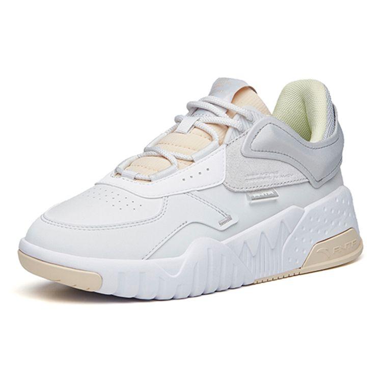 Anta Lifestyle Series Non-Slip Durable Low-Top Skate Shoes Women Sneakers Gray Pink 922138051-1