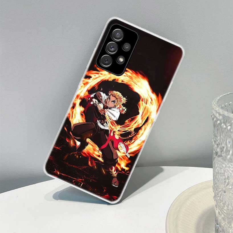 

Чехол для телефона Demon Slayer Rengoku Kyoujurou для Samsung Galaxy A72 A71 A52 A51 A42 A32 A22 A21S A12 M12 M21 M30 M31S M51 Samsung A72