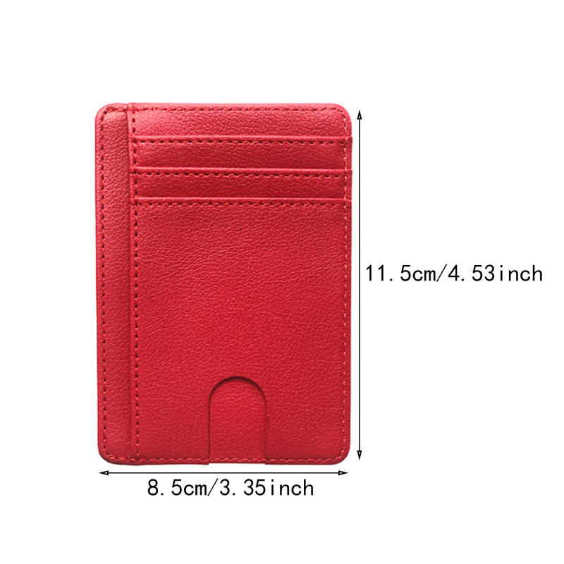 Ultra Thin Leather Credit Card Holder Fashion Multi Card Portable Business Wallet for Men Women Daily Use Pocket