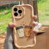 Phone Case: 2D Flat Design Suitable for iPhone 18 17 16 15 14 13 Pro Protective Case, Coffee Cup Holding Hands, Perfect Christmas and Halloween Holida