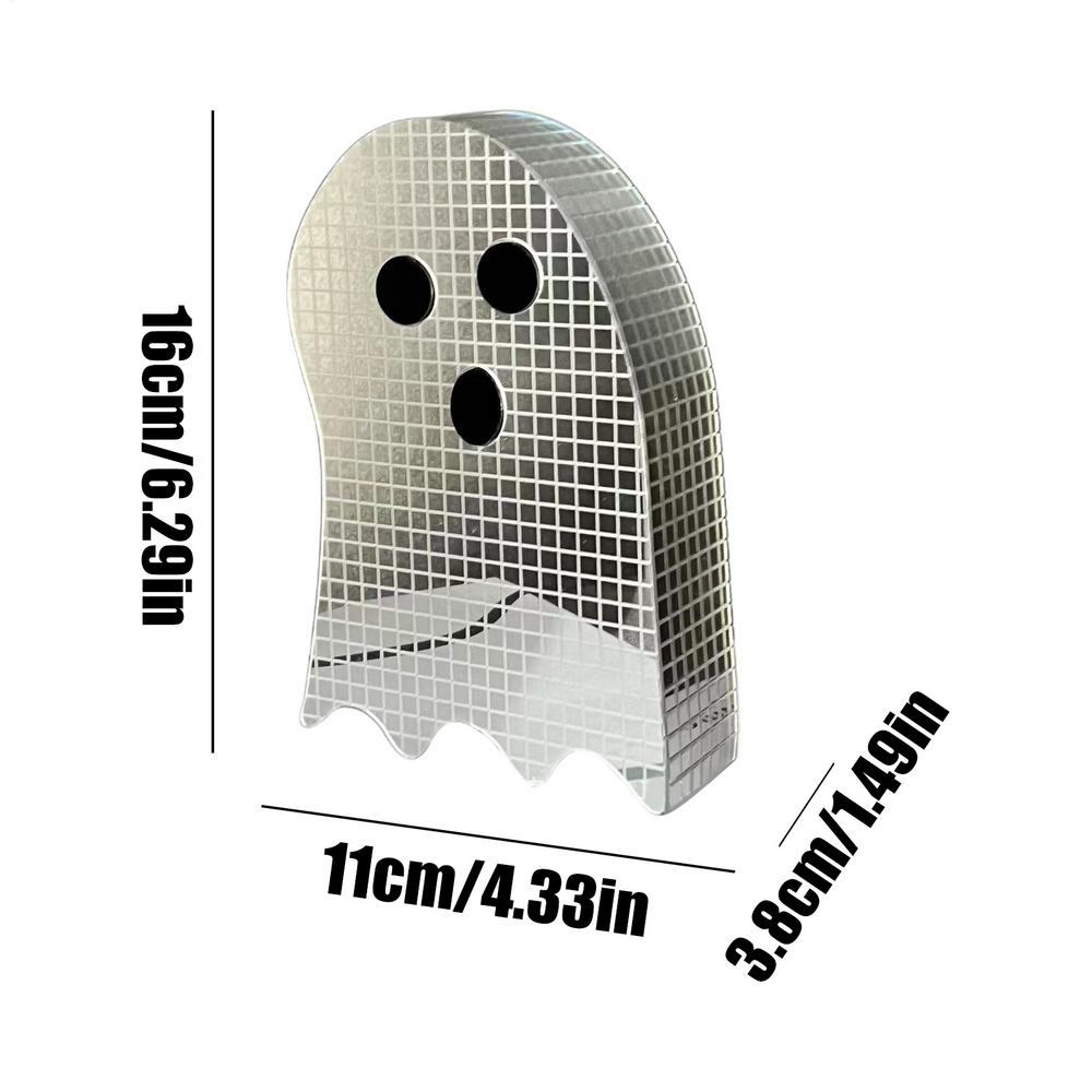 Halloween Ghost Decorations Halloween Acrylic Mirror Disco Ghost Decor Reflective Figurines For Holiday Indoor Kitchen Bar