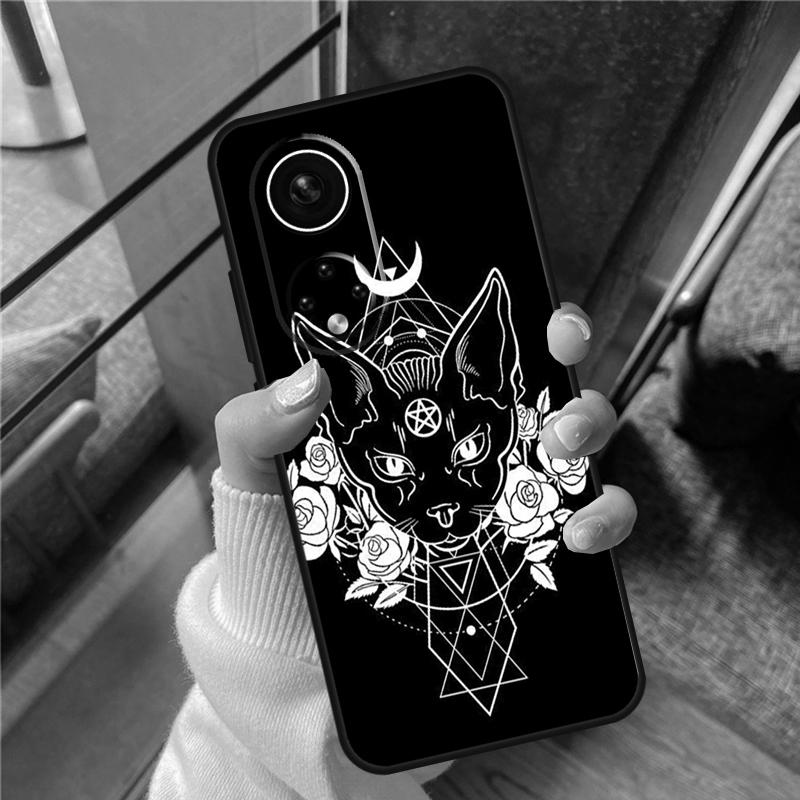 Witches Cat Moon Case For Honor X6a X7a X8a X9a X9b X7 X8 X9 8X 9X Cover For Honor Magic 5 Lite 50 70 90