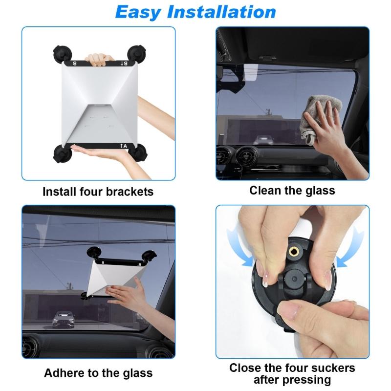 Strong Suction Cup Stand Secure Mount for Mini Satellite Installation on Vehicle Glass Front Window Rear Window Sunroof