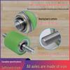 Polyurethane Coated Idler Wheel with Double Head Toothed Belt and Threaded Shaft for Non-Powered Conveyor Systems.