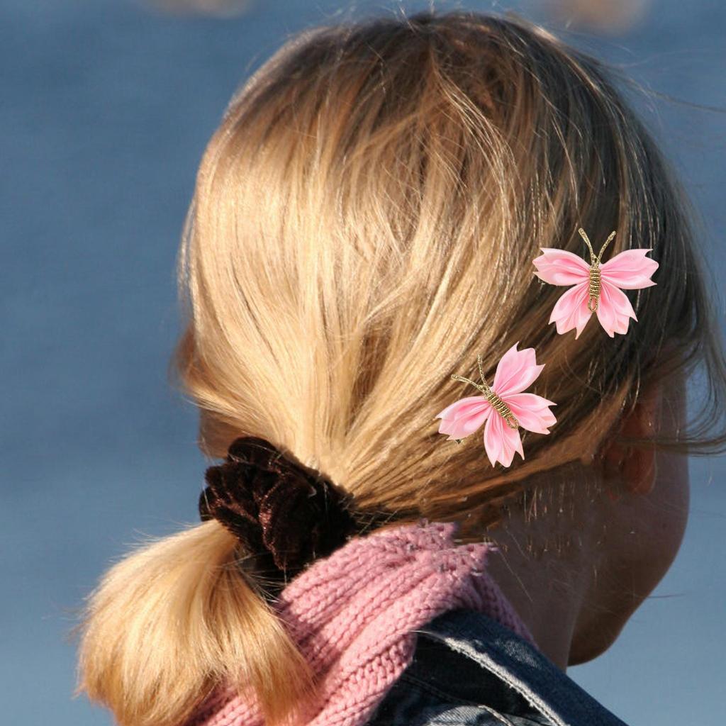 2 Pieces Butterfly Hair Clips Curly Straight Hair Versatile Braids Hair Accessories Hair Pins for Wedding Birthday Gifts Street