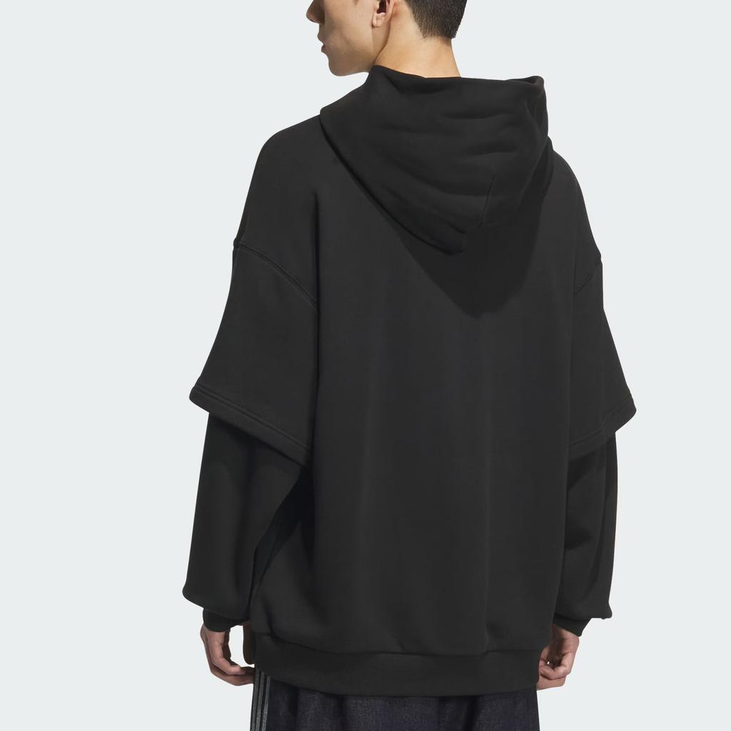 Adidas Originals FW25 Team Fake Two-Piece Sports Hoodie Long Sleeve Sweatshirt Men hoodies KC2607