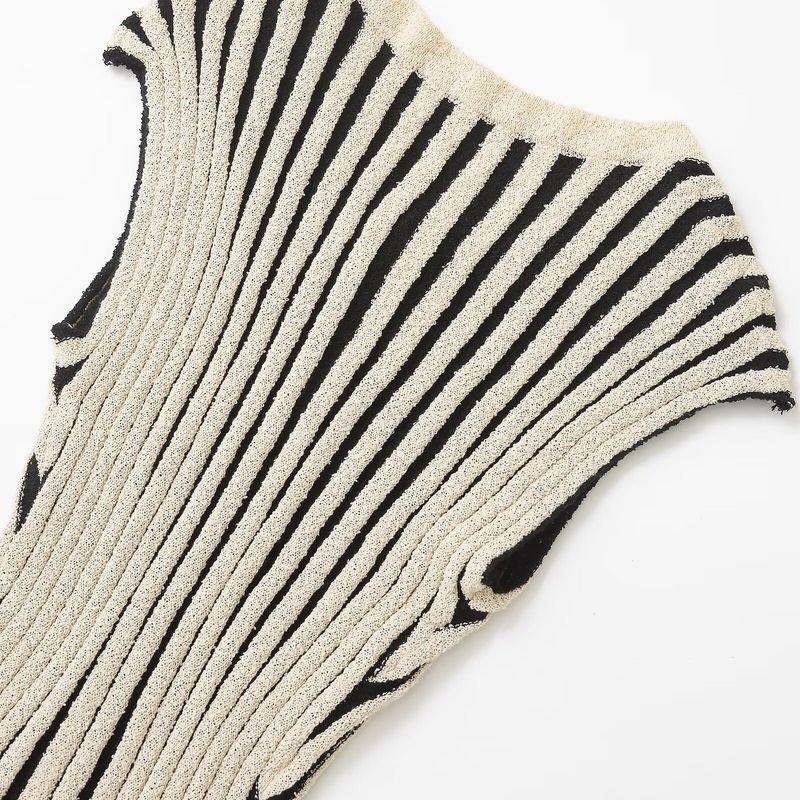 Kaslead New Arrival Women's Clothing Fashion Style Fashion Stripes Sleeveless Top and Trousers 8779154 8779189