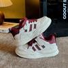 2025 Kids' Plus Velvet Non-Slip White Sports Shoes for Boys and Girls