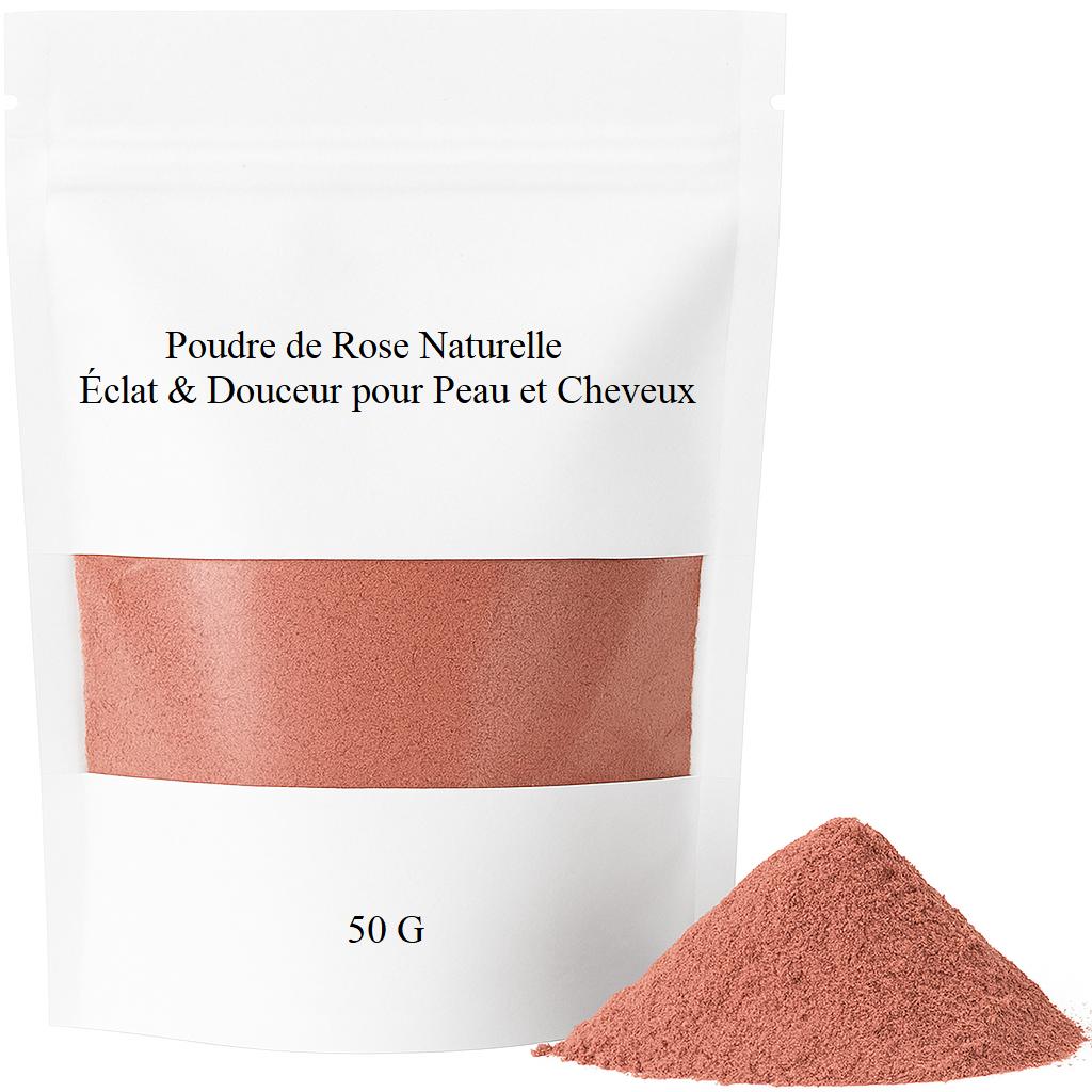 Natural Rose Petal Powder 50g – Face Mask, Scrub, Hair and Bath Care – Anti-Aging, Soothing and Brightening – Pure Floral Powder for DIY Beauty