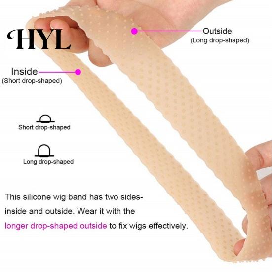 Wig Band Women Silicone Anti-slip Sport Strap Elastic Hairband Secure Hat with Grip Accessory