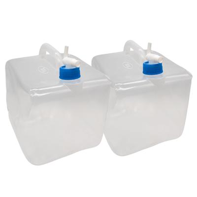 Water Tank Poly Tank 10L Folding Faucet Water Disaster Prevention Outdoor Set of 2 (APOSITV)