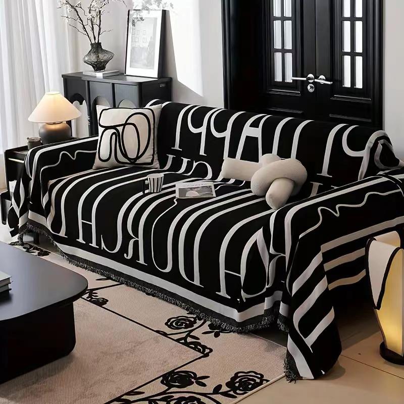 Black Letter Chenille Sofa Cover Anti Cat Scratch Sofa Cover Furniture Protector Bedroom Office Living Room Home Decor SofaCover