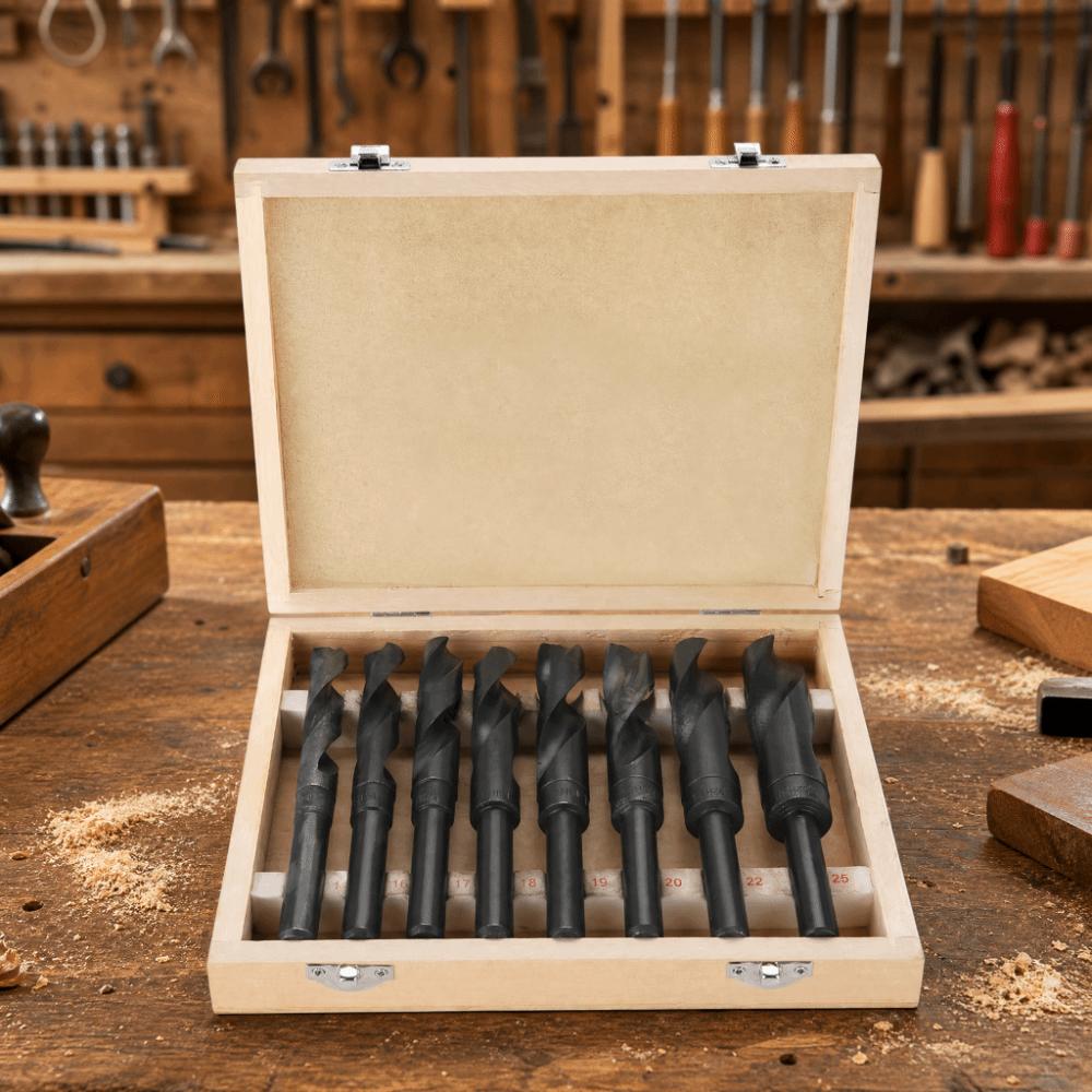 8pcs Center Point Reduced Shank Twist Drill Bits 14-25mm Drill Bit Set Wood