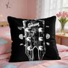 GGibson Musical Guitar Cushion Cover Square Short Plush Pillow Case Living Room Sofa Home Decor Funda X