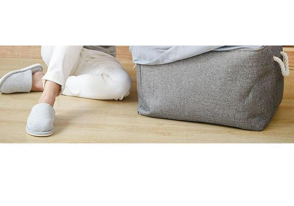Medium Linen Fabric Storage Box for Underwear and Toys Organization