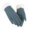 Women's Autumn Winter Touchscreen Suede Gloves, Velvet-Lined and Thickened for Warmth, Perfect for Cycling