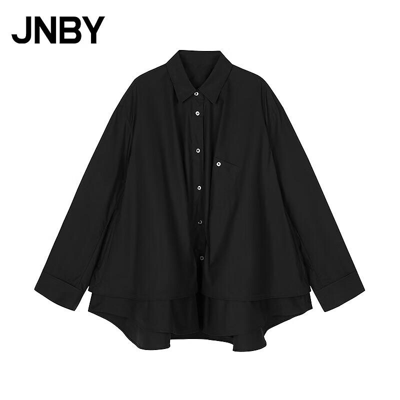

JNBY Women s Pleated Cotton Oversize Long-Sleeve Shirt XS