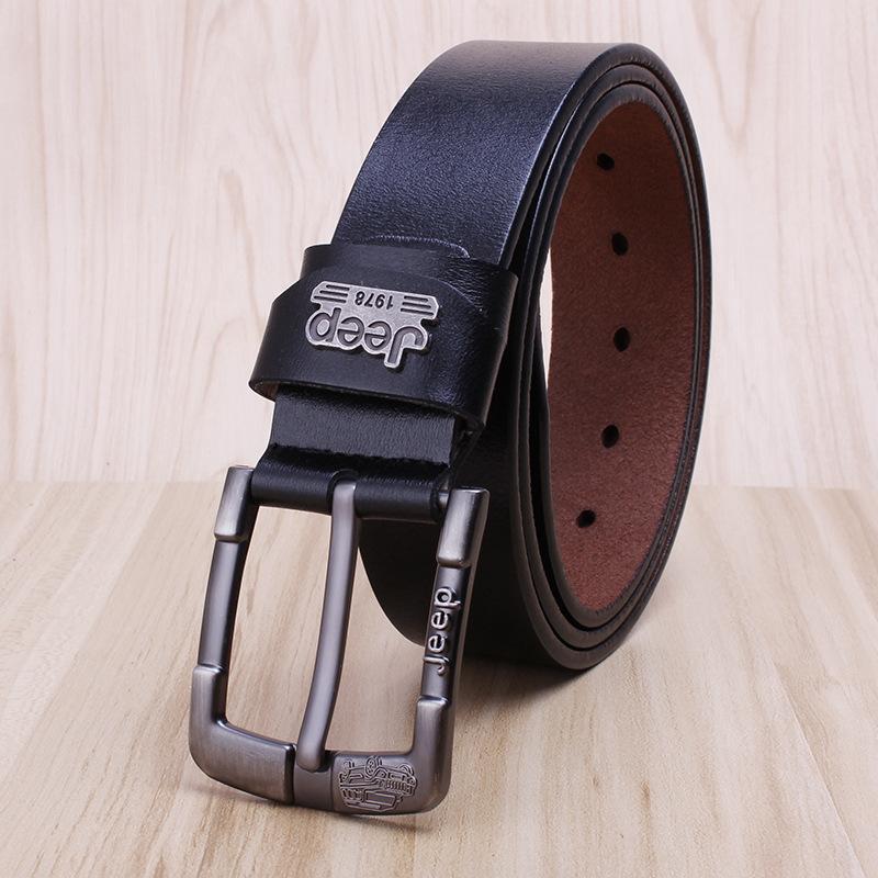 Retro Belt Men's High-end Leather Needle Buckle Jeans with Single-layer Pure Cowhide Tactical Belt Men's Style