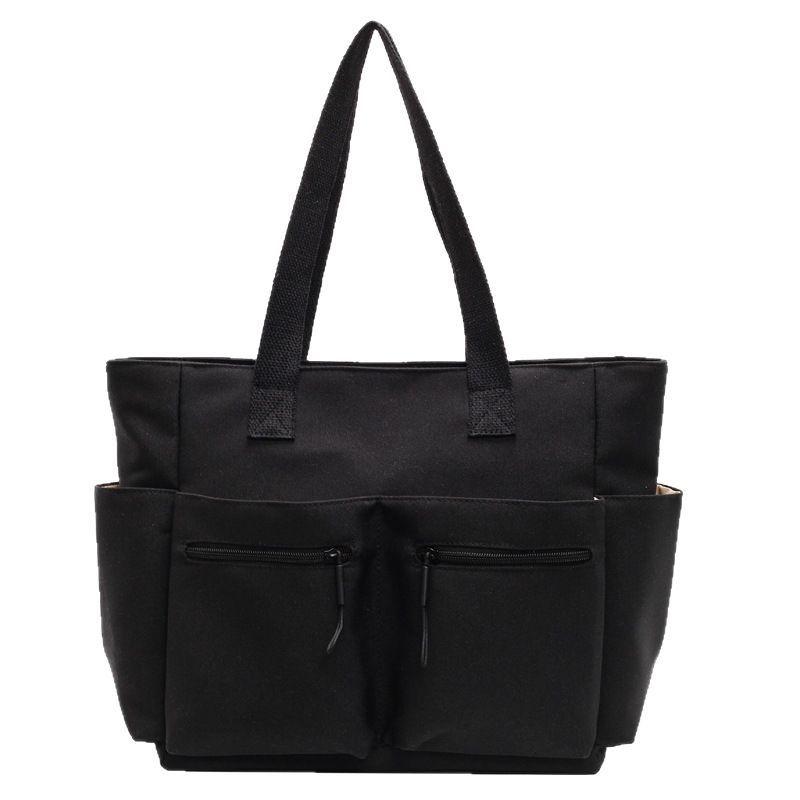 Hot Sale Casual Simple Large Capacity Canvas Bag Female Student Class Travel Versatile Shoulder Tote Bag