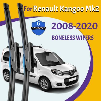 Spazzole Tergicristallo Per Renault Kangoo Mk2 2008-2020 Anteriore Parabrezza Pulisci Finestrino Lunotto Ricambi Auto Auto Pioggia Spazzole 24''+22''