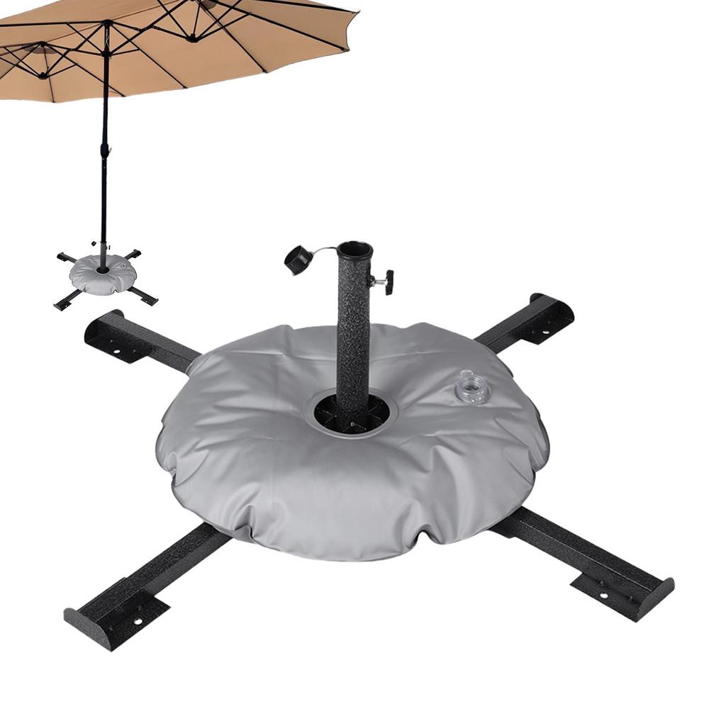 Umbrella Base Heavy Duty Foldable Mount 22 Lbs Capacity Portable Patio Umbrella Stand With Fillable Water Bag For Outside Garden