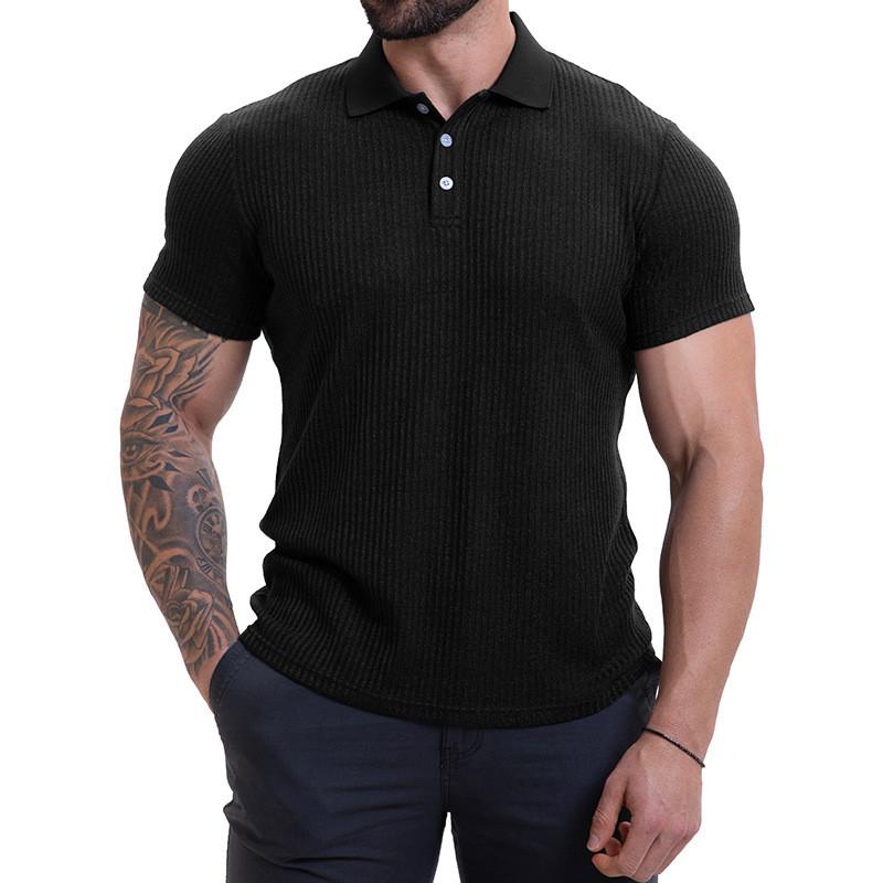 

Men s Summer Leisure Culture Breathable Short Sleeved Shirt Top M чорний