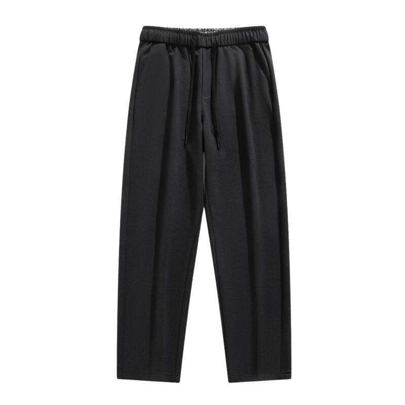 Men's Straight Leg Wool Blend Casual Trousers