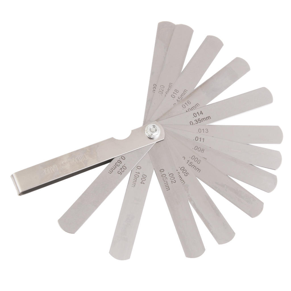1 Set Metric/Inch Feeler Filler Gauge with 15 Blades Valves Measure