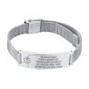 Rose Gold Bend Engraving Bracelet Medical Information Engraving Adjustable Stainless Steel Strap Rose Gold Bend Bracelet